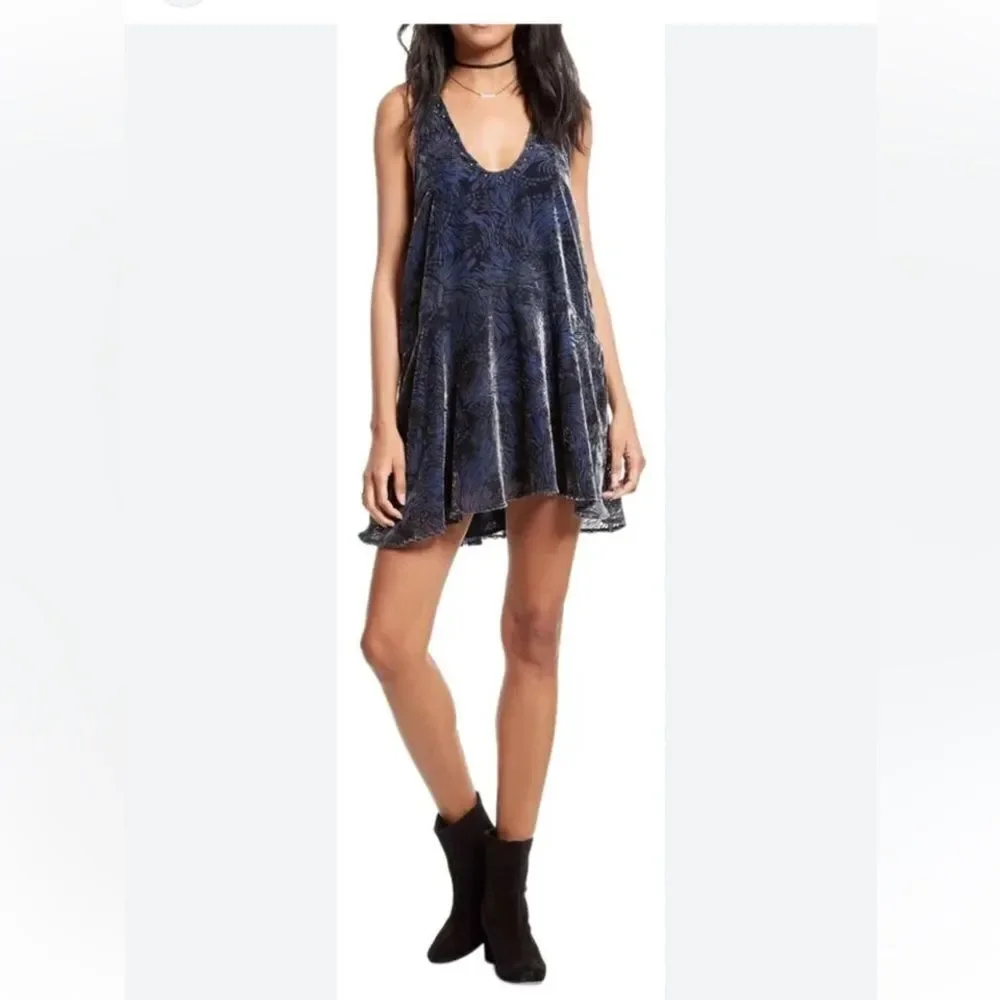 Free People Elie Burnout Velvet Mini Dress